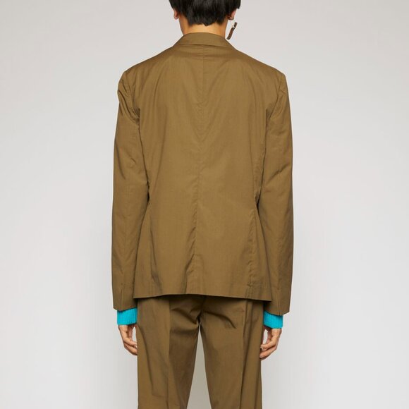 BNWT SS20 ACNE STUDIOS COTTON POPLIN HUNTER GREEN JACKET 50 - Picture 9 of 12